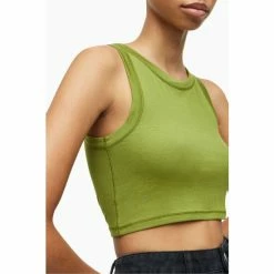 All Saints AllSaints Green Rina Cropped Tank -AllSaints shop unnamed file 5227