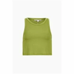 All Saints AllSaints Green Rina Cropped Tank -AllSaints shop unnamed file 5230