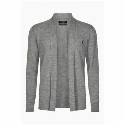 All Saints Grey Mode Merino Open Cardigan -AllSaints shop unnamed file 5284