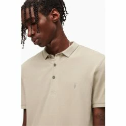 All Saints AllSaints Natural Reform Short Sleeve Polo Shirt -AllSaints shop unnamed file 5293