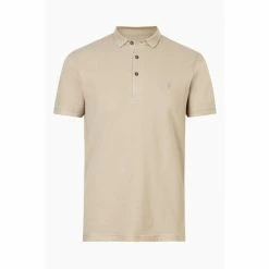 All Saints AllSaints Natural Reform Short Sleeve Polo Shirt -AllSaints shop unnamed file 5294