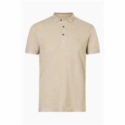 All Saints AllSaints Natural Reform Short Sleeve Polo Shirt -AllSaints shop unnamed file 5295