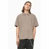 All Saints AllSaints Grey Lex Short Sleeve Polo Shirt