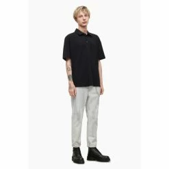 All Saints AllSaints Lex Black Polo Shirt -AllSaints shop unnamed file 5324