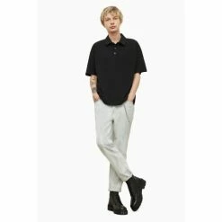 All Saints AllSaints Lex Black Polo Shirt -AllSaints shop unnamed file 5325