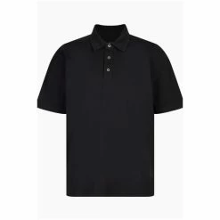 All Saints AllSaints Lex Black Polo Shirt -AllSaints shop unnamed file 5328