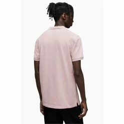 All Saints AllSaints Pink Reform Short Sleeve Polo Shirt -AllSaints shop unnamed file 5331