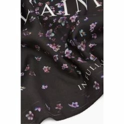 All Saints AllSaints Black Sakura Bandana -AllSaints shop unnamed file 5342