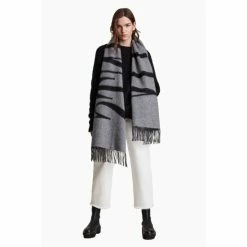 All Saints AllSaints Max Black Scarf -AllSaints shop unnamed file 5351