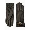 All Saints AllSaints Kaz Buckle Black Gloves