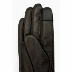 All Saints AllSaints Kaz Buckle Black Gloves -AllSaints shop unnamed file 5373