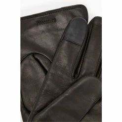 All Saints AllSaints Andra Black Leather Gloves -AllSaints shop unnamed file 5388