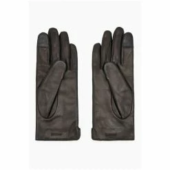 All Saints AllSaints Andra Black Leather Gloves -AllSaints shop unnamed file 5390