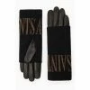 All Saints AllSaints Zora Black Leather Gloves