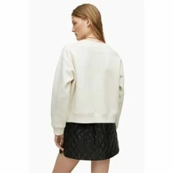 All Saints AllSaints Pippa Pearl White Sweatshirt -AllSaints shop unnamed file 5406