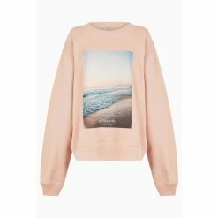 All Saints AllSaints Pink Solis Demi Sweatshirt -AllSaints shop unnamed file 5415