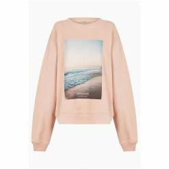 All Saints AllSaints Pink Solis Demi Sweatshirt -AllSaints shop unnamed file 5416