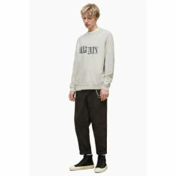 All Saints AllSaints Nico Crew Neck Grey Sweatshirt -AllSaints shop unnamed file 5433