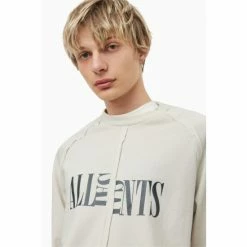 All Saints AllSaints Nico Crew Neck Grey Sweatshirt -AllSaints shop unnamed file 5434