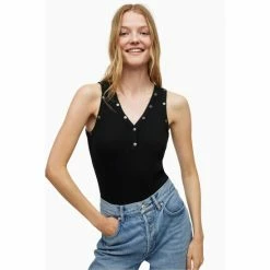 All Saints AllSaints Ava Black Bodysuit