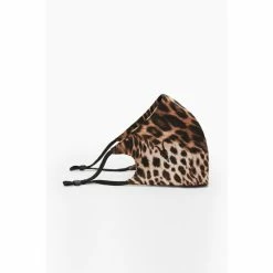 All Saints AllSaints Brown Kiku Faux Fur Face Mask -AllSaints shop unnamed file 5557