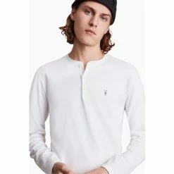 All Saints White Brace Ls Henley T-Shirt -AllSaints shop unnamed file 558