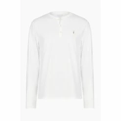 All Saints White Brace Ls Henley T-Shirt -AllSaints shop unnamed file 559