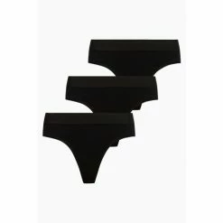 All Saints AllSaints Black Betha Thongs 3 Pack -AllSaints shop unnamed file 5597