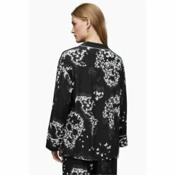 All Saints AllSaints Safi Orsino Black Pyjama Shirt -AllSaints shop unnamed file 5603