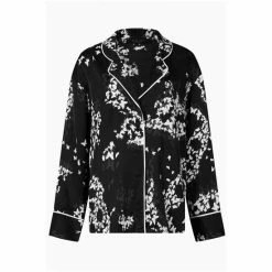 All Saints AllSaints Safi Orsino Black Pyjama Shirt -AllSaints shop unnamed file 5607