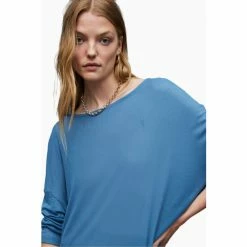 All Saints AllSaints Blue Francessco Rito T-Shirt -AllSaints shop unnamed file 566
