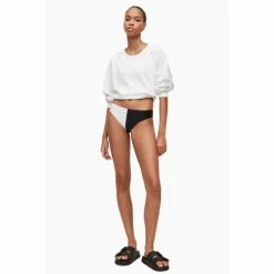 All Saints AllSaints Black Mia Split Saints Bikini -AllSaints shop unnamed file 5696