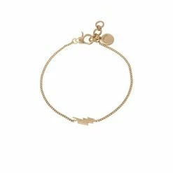 All Saints AllSaints Gold Tone Lightning Bolt Bracelet -AllSaints shop unnamed file 5718
