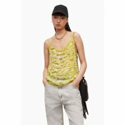 All Saints AllSaints Yellow Tami Oniyuri Top