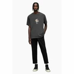 All Saints AllSaints Oshiba Short Sleeve Crew Black T-Shirt -AllSaints shop unnamed file 573