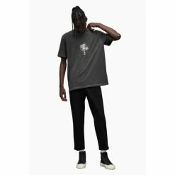 All Saints AllSaints Oshiba Short Sleeve Crew Black T-Shirt -AllSaints shop unnamed file 574