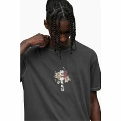 All Saints AllSaints Oshiba Short Sleeve Crew Black T-Shirt -AllSaints shop unnamed file 575