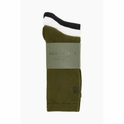All Saints AllSaints Green State Socks Three Pack -AllSaints shop unnamed file 5756