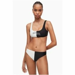 All Saints AllSaints Black Mia Split Saints Bikini