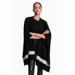 All Saints AllSaints Black Pru Shawl