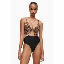 All Saints AllSaints Brown Petra Kiku Swimsuit