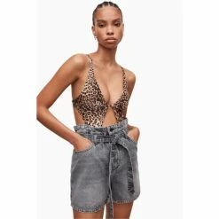 All Saints AllSaints Brown Petra Kiku Swimsuit -AllSaints shop unnamed file 5862