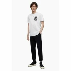 All Saints AllSaints Quill Short Sleeve Crew White T-Shirt -AllSaints shop unnamed file 592