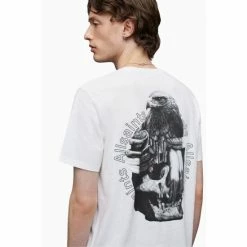 All Saints AllSaints Quill Short Sleeve Crew White T-Shirt -AllSaints shop unnamed file 594