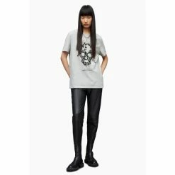 All Saints AllSaints Grey Omnia Skull Boyfriend T-Shirt -AllSaints shop unnamed file 616