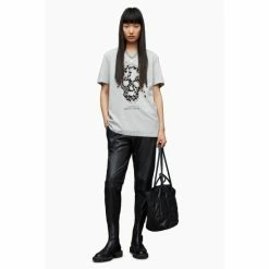 All Saints AllSaints Grey Omnia Skull Boyfriend T-Shirt -AllSaints shop unnamed file 617