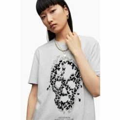 All Saints AllSaints Grey Omnia Skull Boyfriend T-Shirt -AllSaints shop unnamed file 618