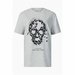 All Saints AllSaints Grey Omnia Skull Boyfriend T-Shirt -AllSaints shop unnamed file 620
