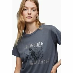 All Saints AllSaints Grey Novus Grace T-Shirt -AllSaints shop unnamed file 632