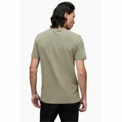 All Saints AllSaints Green Brace Contrast Short Sleeve Crew T-Shirt -AllSaints shop unnamed file 657